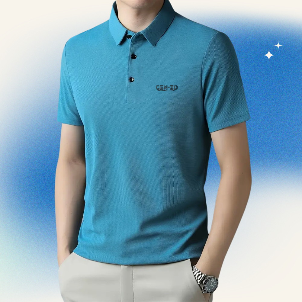 MEN'S SKY BLUE COTTON POLO SHIRT