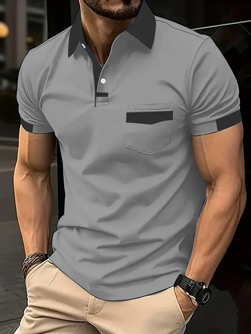 Men's Fashion Color Block Shirt