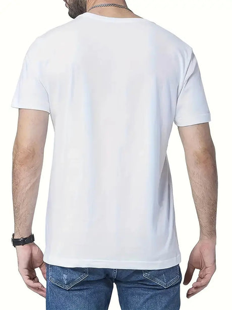 Fashion Casual Crew Neck T-Shirt, 100% Cotton